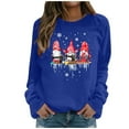 thumbnail image 1 of Chandail en Molleton d'Hiver pour Femmes, Blouse Ample Mi-Longue, Imprimé de Noël, Chandail à Capuche, Mode, Chandail de Noël, Cardigan Chaud à Col Rond, 1 of 6