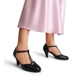 thumbnail image 7 of Dream Pairs Women's T-Strap Heels with 6.5cm Block Heel, Vintage-Inspired Mary Jane Pumps, 7 of 7