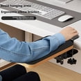 thumbnail image 2 of Foldable and Rotatable Wooden Computer Arm Support Bracket for Office Desk, 2 of 7