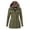 OLIVE, variant on Women's Slim Fit Military Anorak Safari Utility Hoodie Jacket. Stylish hooded utility anorok jacket is trendy and comfortable.