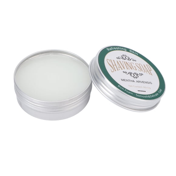 Shave Soap, Multipurpose Softening Beard Shaving Soap Soothing Moisturizing Long Lasting 60g for All Skin Types for Men