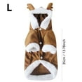 thumbnail image 3 of Shadoumai Reindeer Dog â Soft Plush Christmas Outfit for Small Dogs, Warm Winter Pet Clothes with Antlers & Hood â Holiday Puppy for Photos, Parties & Gifts, 3 of 7