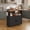 black, variant on Rolling Kitchen Island with Storage Cabinet, 40.4'' Width Cart, Portable Mobile Kitchen Island with Towel Rack, Wood Top and Lockable Wheels