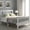 white large, variant on DSstyles Twin Bed Frame With Headboard Footboard Easy Assembly Platform Bed Frames Under Bed Storage For Bedroom