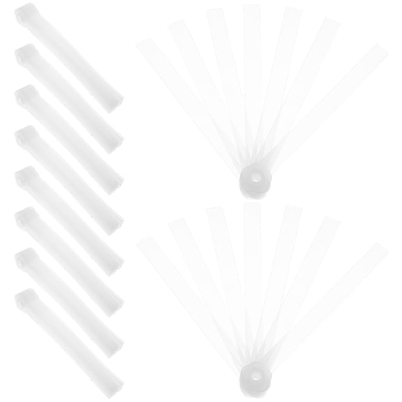 WRISTBIQUE 10Pcs Plastic Folding Fan Grip Handles Clear Durable DIY Fan Making Accessory for Craft Projects