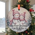 thumbnail image 2 of Our First Christmas Ornament, Mr and Mrs 2025 Ornament, Snowman Ornament, Couple Ornament, Holiday Gift, Newlyweds Gift, Christmas Tree, Holiday Keepsake, Xmas Tree Hanging Decorat, 2 of 5