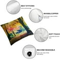 thumbnail image 4 of BANET Fall Leaf Square Throw Pillow Covers , Autumn Trees Decorative Couch Pillows Protector Case with Hidden Zipper,  Double Side Print Throws Cushion Cover for Home Farmhouse 18x18in, 4 of 5