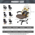 thumbnail image 6 of SCRAWLGOD Universal Cover for Office Chair Seat Soft Non-Slip Breathable Boss Chair Slipcovers Washable Easy to Remove Rotating Chair Cover, Dachshund Butterfly Sunflowers, S, 6 of 7