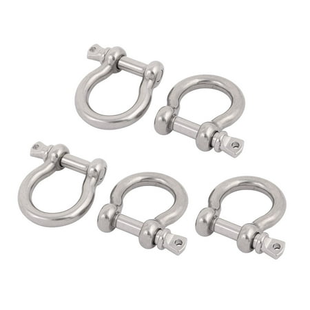 Uxcell 5pcs M6 Thread 304 Stainless Steel Bow Shackle Rigging Wire Rope Fastener