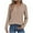 Khaki, variant on Womens Long Sleeve Shirts Casual V-Neck Button Blouses Tops Solid Color Lightweight Basic Loose Pullover Fall Winter Sweatshirts 2025 Clothes