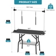 thumbnail image 5 of ModFusion 42" Adjustable Dog Grooming Table with Anti-Slip, Storage Tray, Haunch Holder, Portable Trimming Station, Large Small Cat, Tool Organizer, Home, Black, 5 of 10