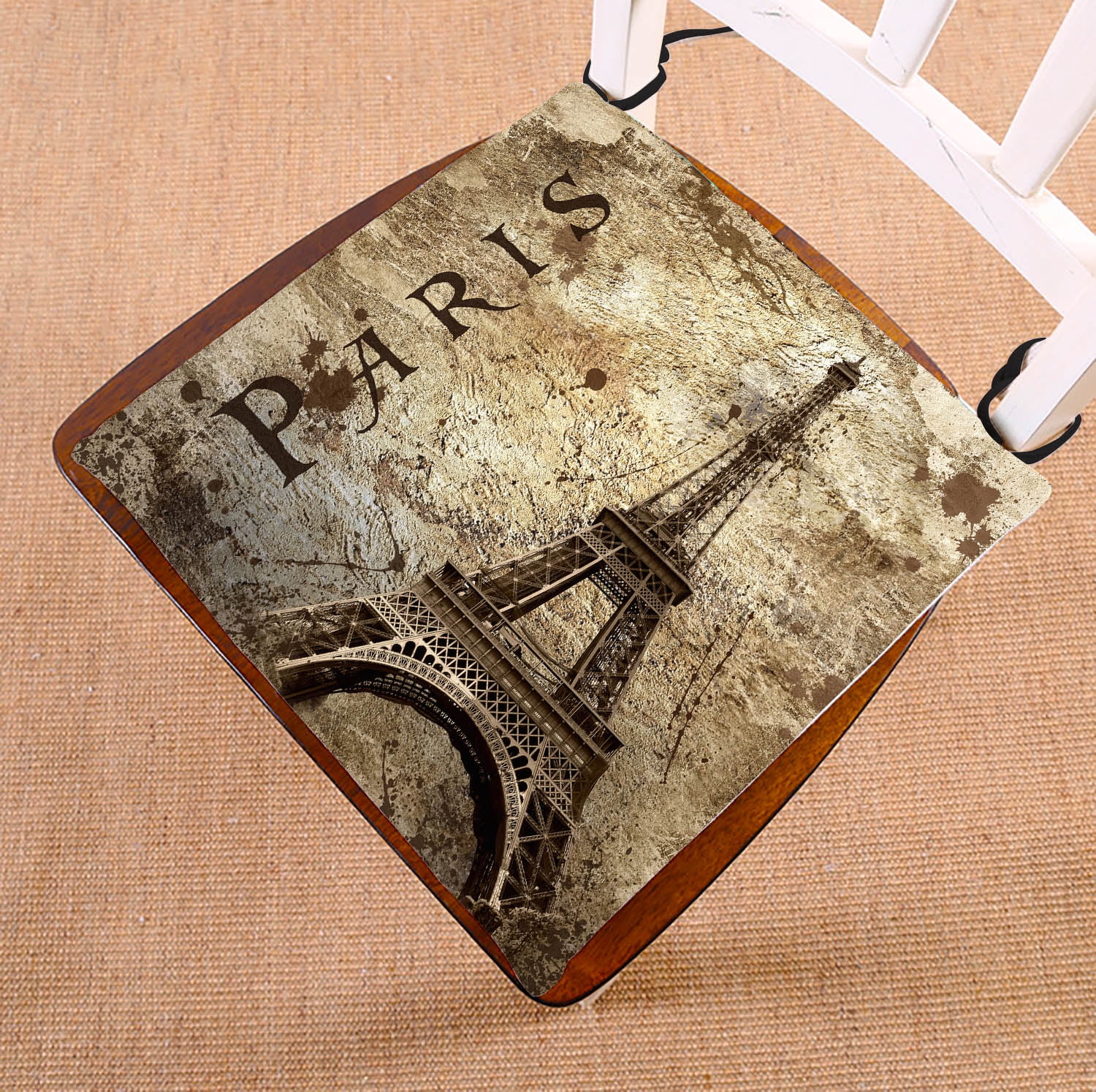 GCKG Paris Eiffel Tower Chair Pad Seat Cushion Chair Cushion Floor