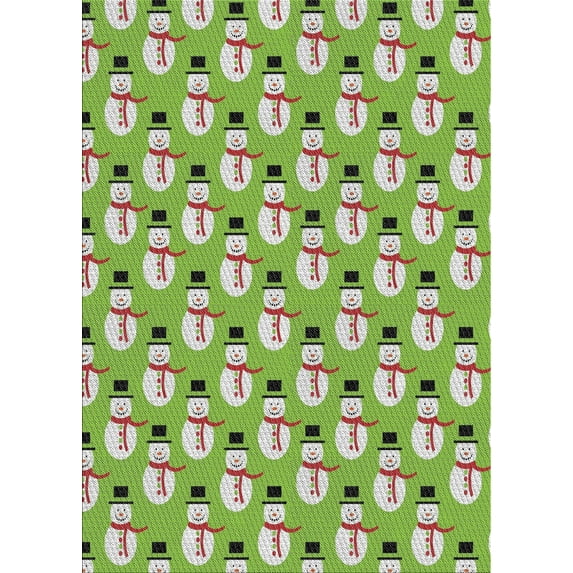 Ahgly Company Indoor Rectangle Patterned Green Novelty Area Rugs, 7' x 9'