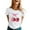 White, variant on Women's T-Shirts Basic Tops Cherry Graphic Summer Short Sleeve Slim Fit Gift Clothes