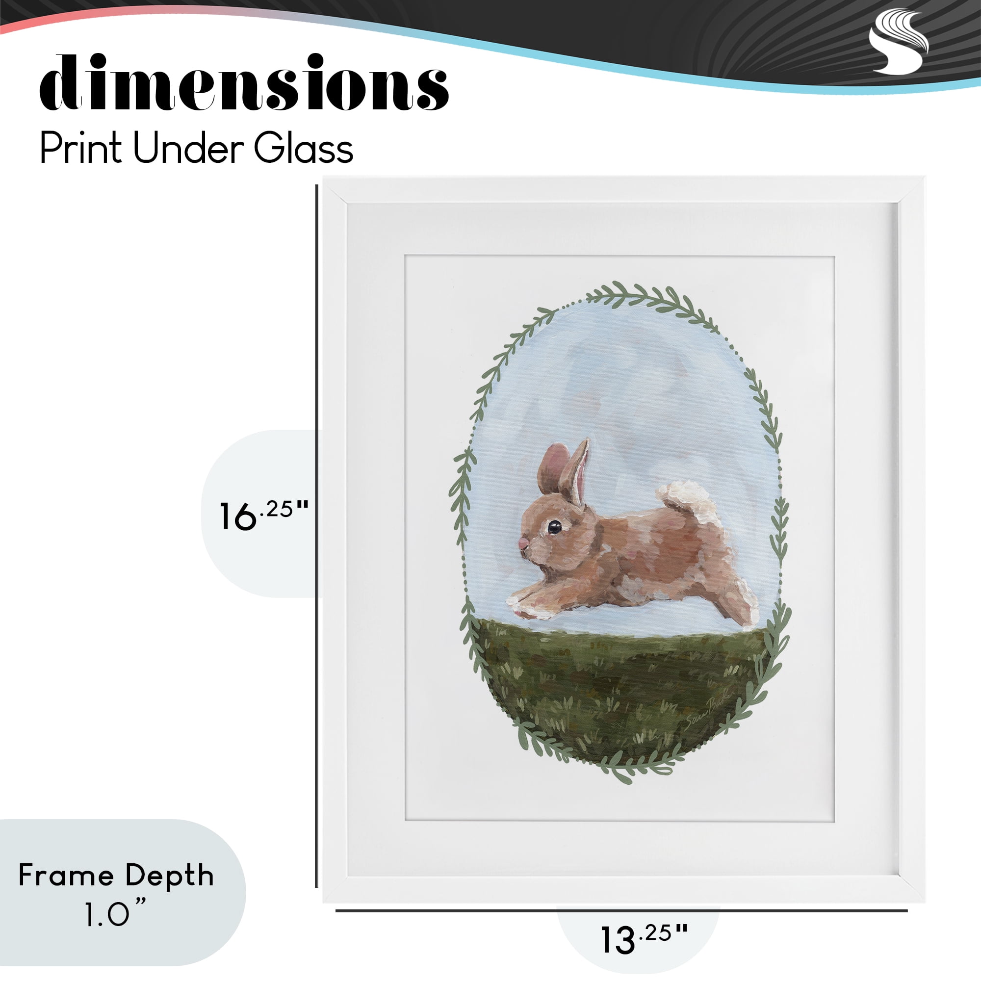 Stupell Industries The Goodness of Spring White Framed Print Under Glass, design by Sara Baker
