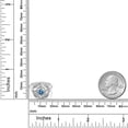 thumbnail image 3 of Gem Stone King 925 Sterling Silver Round Persian Blue Moissanite Flower Blossom Ring for Women (1.53 Cttw, Gemstone Birthstone, Size 9), 3 of 4