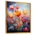 thumbnail image 2 of Designart "Multicolored Tulips under Celestial Sky I" Tulips Floater Framed Wall Art Prints, 2 of 5