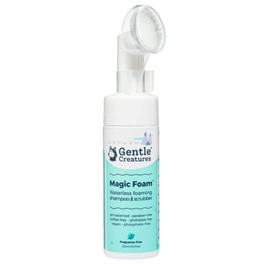 Gentle Creatures Magic Foam Waterless Shampoo Paw Cleaner for Dogs & Cats, Sulfate-Free, Dry Shampoo, 5.07 fl oz Bottle