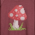 thumbnail image 3 of Instant Message - Cross Stitch Mushroom - Women's Lightweight French Terry Long Sleeve Shirt, 3 of 6