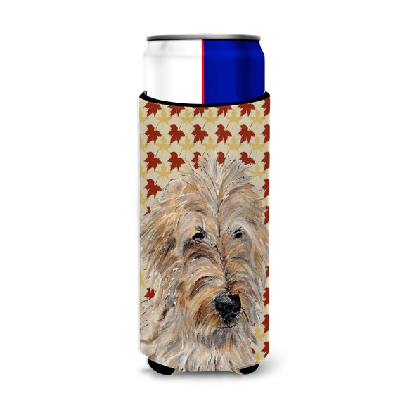 Golden Doodle 2 Fall Leaves Ultra Hugger for slim cans