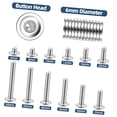 thumbnail image 3 of Bybiment M6-1.0 14mm Flanged Button Screws Bolts, Steel 18-8 (304), Fully Threaded, Drive, Quantity 100, 3 of 7