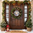 thumbnail image 4 of Welcome Sign Front Door Decorations, Christmas Snowman Round Wall Art Outdoor Metal Wreaths, Winter Farmhouse Xmas Tree Snowy Landscape Seasonal Hanging Sign for Home Porch Decor Warming Gift 8 In, 4 of 8