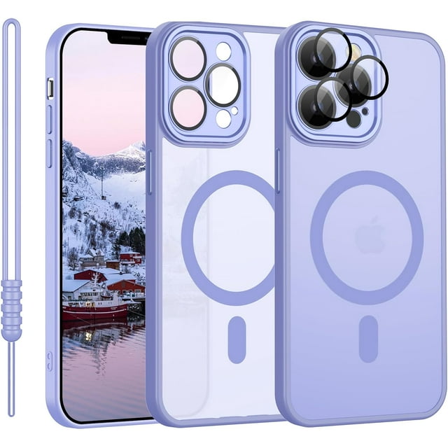 UTAH-iPhone 11 Pro Max Case Magnetic, Phone Case iPhone 11 Pro Max Magnetic Slim Thin Translucent Matte Back Shockproof Anti-Yellow Protective Cover Case for iPhone 11 Pro Max Light Purple