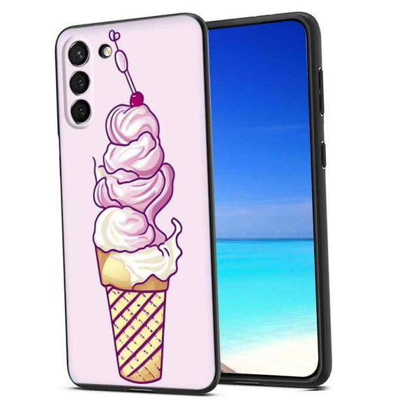 Compatible with Samsung Galaxy S22 Phone Case, ice-cream47-35 Case Silicone Protective for Teen Girl Boy Case for Samsung Galaxy S22