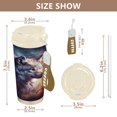 thumbnail image 2 of 500ml Double-Wall Vacuum Insulated Tumblers Stainless Steel Coffee Tumbler with Ceramic Coating Majestic Wolf, 2 of 8