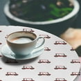 thumbnail image 2 of Ambesonne Golf Fitted Round Tablecloth, Carts Pattern Golfing Stroke, 36"- 40" Diameter, Red Charcoal Grey, 2 of 5