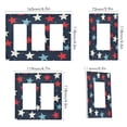 thumbnail image 2 of Yayeee Rocker Switch Wall Plate 3-Gang 6.5"x4.6" Home Decorative Outlet Cover, Red White Stars, 2 of 6