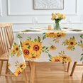 thumbnail image 3 of Sunflower 60 x 102 Tablecloths for Rectangle Table Floral Tablecloth - Oblong Polyester Vintage Spring Summer Farmhouse Flower Table Cover Washable Waterproof for Outdoor Party Picnic Kitchen Dining, 3 of 7