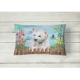 thumbnail image 2 of Carolines Treasures CK1263PW1216 Westie Spring Canvas Fabric Decorative Pillow, 2 of 3