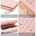 thumbnail image 5 of Women Wallet, Cute Wallet with Flower Pattern and ID Window Zipper Pocket Bifold Wallet for Travel, Shopping, Gift Giving and Daily Use, 5 of 7