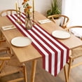 thumbnail image 3 of Modern Simple Table Runner 108 Inches Long Red White Stripes Table Runners for Dining Room Tabletop Dresser Scarf Home Party Banquet Wedding Holiday Decoration, 3 of 9