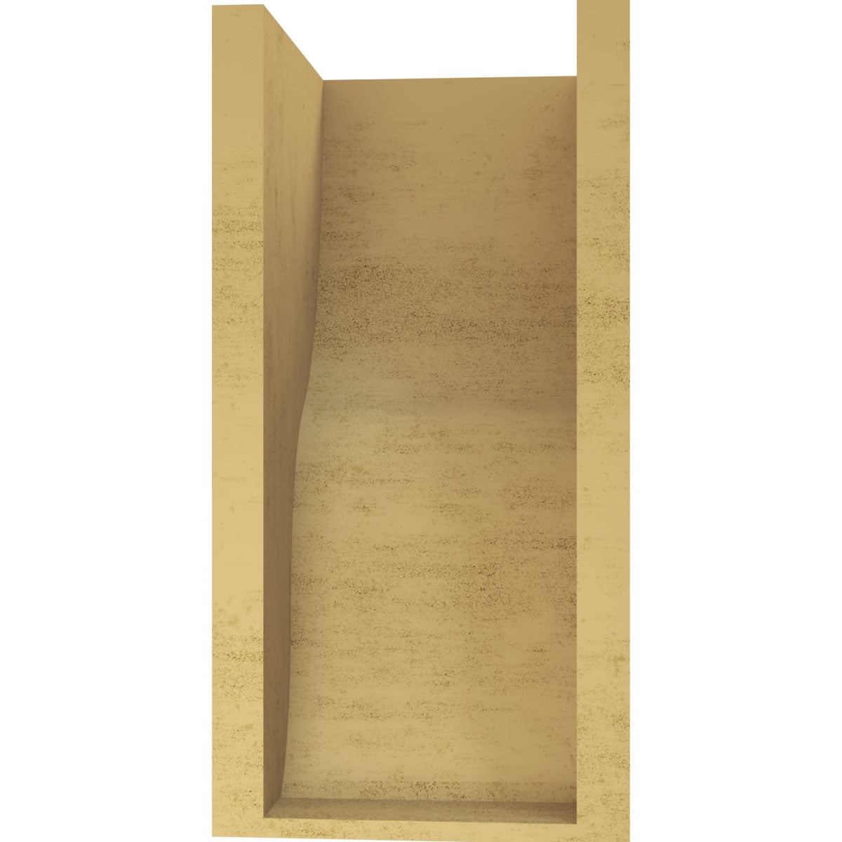 8"W x 8"D x 16"H Wide Greensboro Rough Cedar Woodgrain TimberThane Corbel, Primed Tan