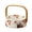 B, variant on Ceramic Round Fruit Bowl with Handle, Multi-Purpose Fruit and Vegetable Storage Tray, Decorative Countertop Serving Basket for Home Restaurant and Coffee Bar(A,5x13cm)