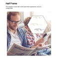 thumbnail image 2 of Maoww Men Half Frame Eyeglass Eye Protection Computer Eyewear Double Girder Metal Spectacles Outdoor Business Casual Silver white, 2 of 9