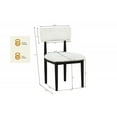 thumbnail image 5 of Contemporary Boucle Upholstered Dining Chairs (Set of 2) Solid Wood Legs, Plush Seat Kitchen Side Chair, Black, 5 of 5