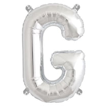 Efavormart 16" Shiny Metallic Silver Mylar Foil Alphabet Letter and Number Balloons