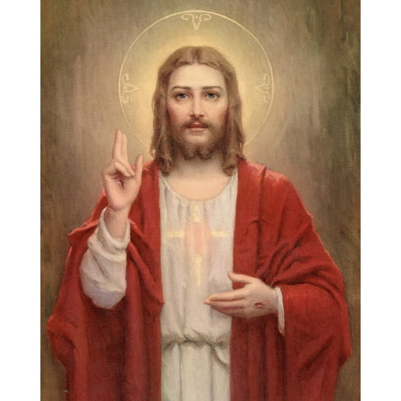 Catholic print picture - sacred heart 33 - 8" x 10" ready to be framed