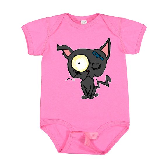 Inktastic Goth Animals Pets Black Cat Boys or Girls Baby Bodysuit