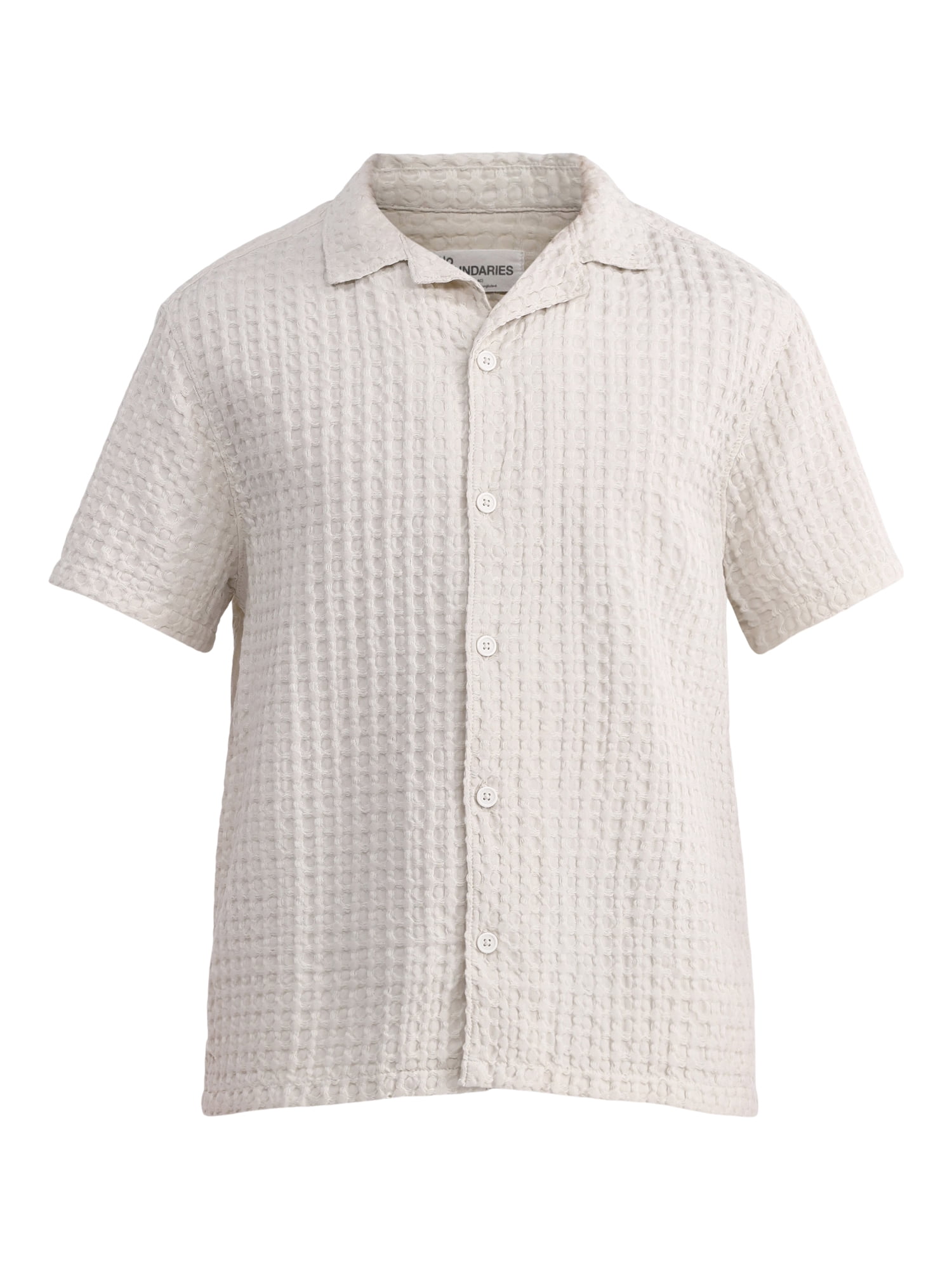 No Boundaries Men's & Big Men's Short Sleeve Textured Waffle Shirt, Sizes XS-5XL