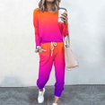 thumbnail image 2 of Sweatsuits 2pcs Sets Womens Hot Sale Clearance 2Pc Women Pure Color Suit Long Sleeve Leisure Pocket Home Sweatpants Sets, 2 of 5