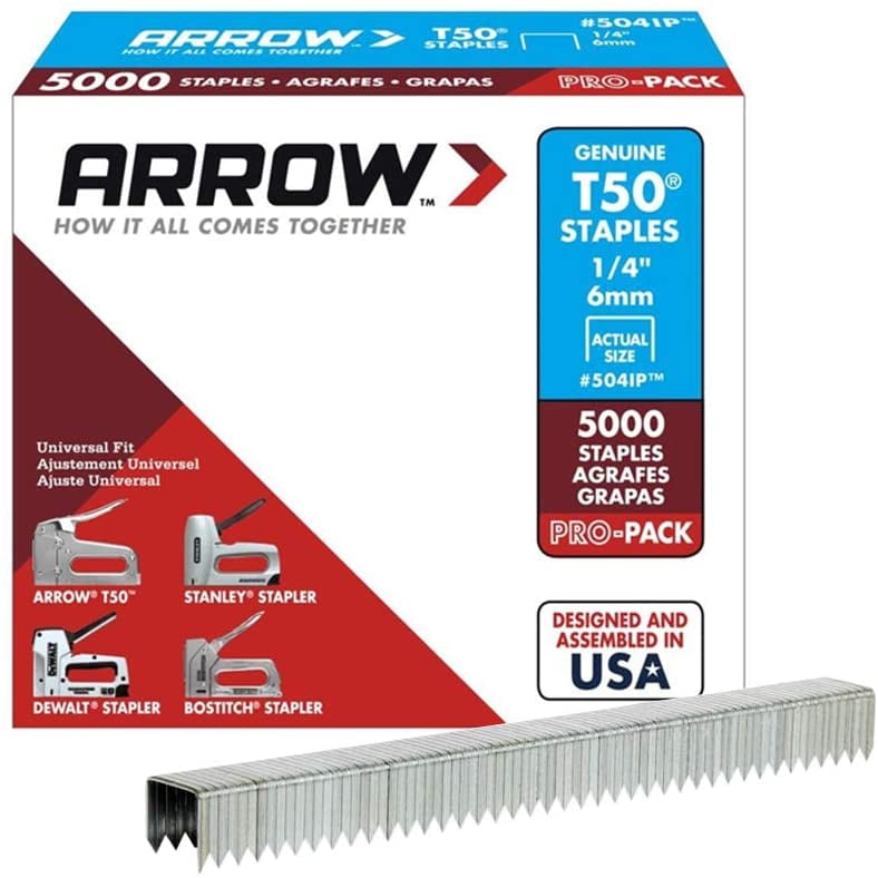 Arrow Fastener 506SS1 3/8" T50 Stainless Steel Staples for sale online 