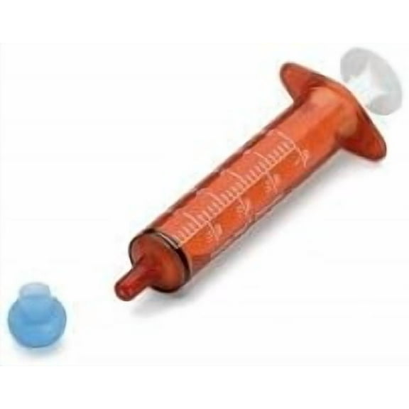 Baxa Exactamed Oral Syringe with Cap, 5ml, Amber, Box of 50