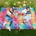 thumbnail image 6 of Extra Large Picnic Beach Blanket Waterproof Sand Proof Portable Outdoor Mat Colorful Tie Dye 60x80, 6 of 9