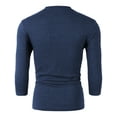 thumbnail image 3 of H2H Mens Casual 3/4 Sleeves Slim Fit Henley T-shirts, 3 of 6