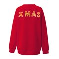 thumbnail image 5 of Oversized Merry Christmas Sweatshirt for Women Long Sleeve Crewneck Holiday Pullover with Front and Back Letter Print Festive Xmas Top for Cozy Seasonal Celebrations, 5 of 5