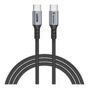 Verbatim 100W USB4 USB-C Cable, 40Gbps Data Transfer, PD Fast Charging, Braided Nylon Cable with DuPont Aramid Fiber (Kevlar-Type) Core, 4K/8K Video for Laptops, Gaming Devices & Phones